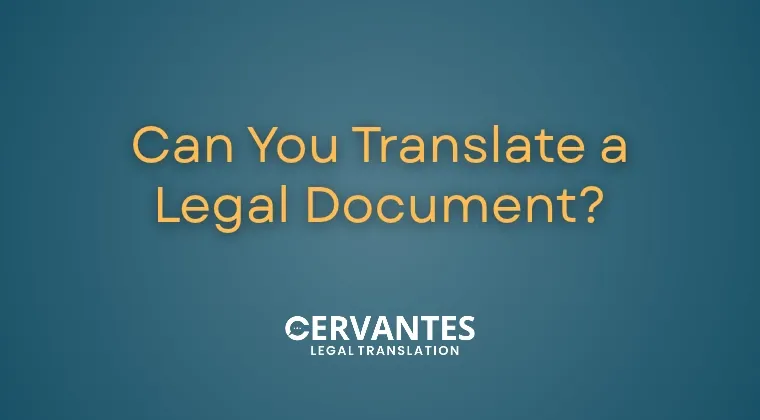 Can You Translate a Legal Document?