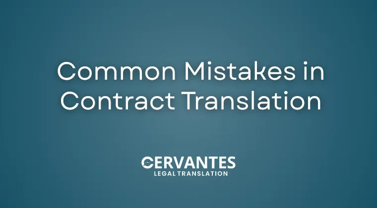 Common Mistakes in Contract Translation